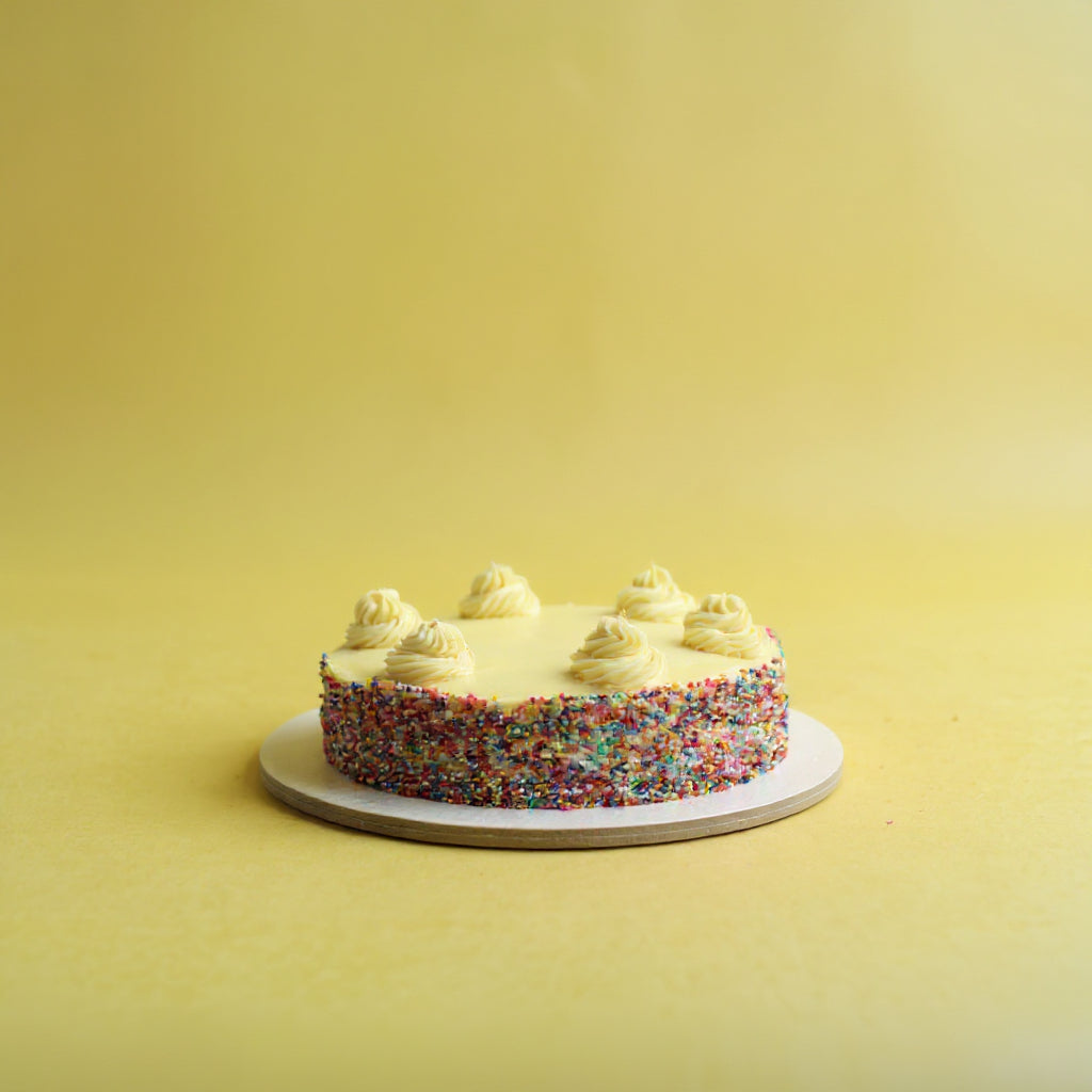 Vanilla Buttercream Cake with Sprinkles
