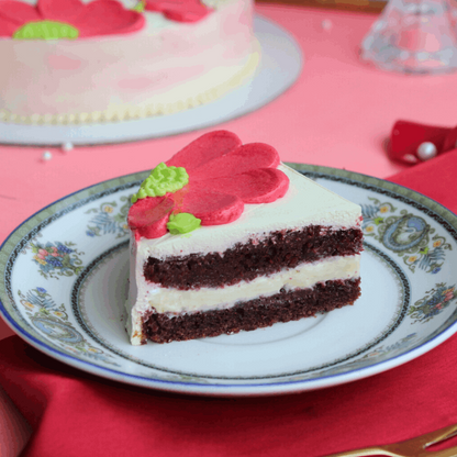 red velvet cake. floral cake. dream a dozen. pretty cakes. theobroma. Aubree. Bangalore cakes. Bengaluru. home delivery. cakes. chocolate cakes. yummy cakes. delicious cakes. best cakes in Bangalore. beautiful cakes. cake slices