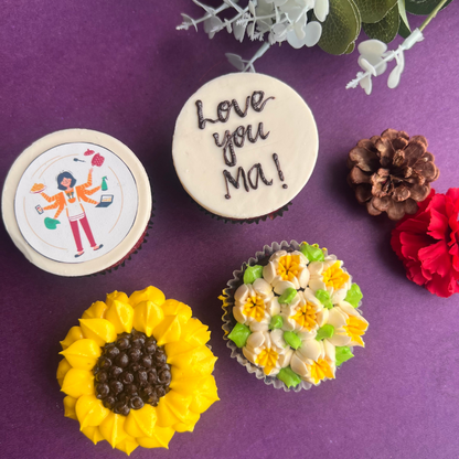 Mothers day. cupcake. mothers day gift. best cupcakes. chocolate. vanilla. red velvet. best gift. sweet treat