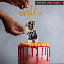 Load image into Gallery viewer, photo rolling cake. dream a dozen. pull me up cake. cake with photos. 25 photos in a cake. best cakes in Bangalore. Bangalore cakes. eggless. best eggless cakes in Bangalore
