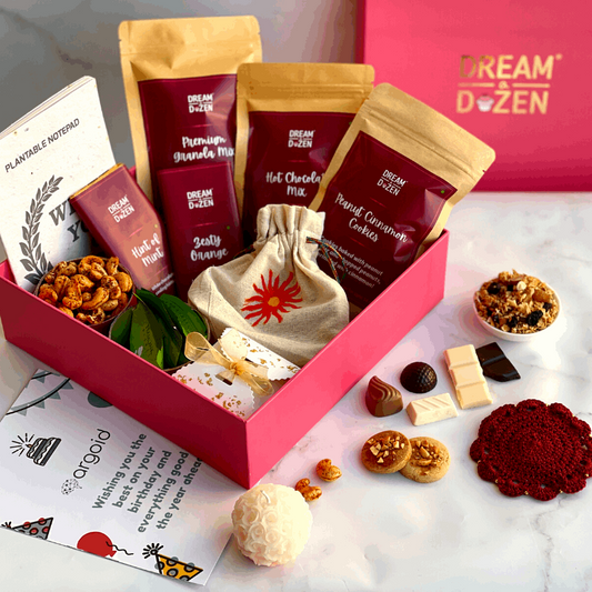 Treat your employees regularly - yummy baked sweet snacks, savory goodies, healthy fixes, and sustainable merch they'll cherish!
