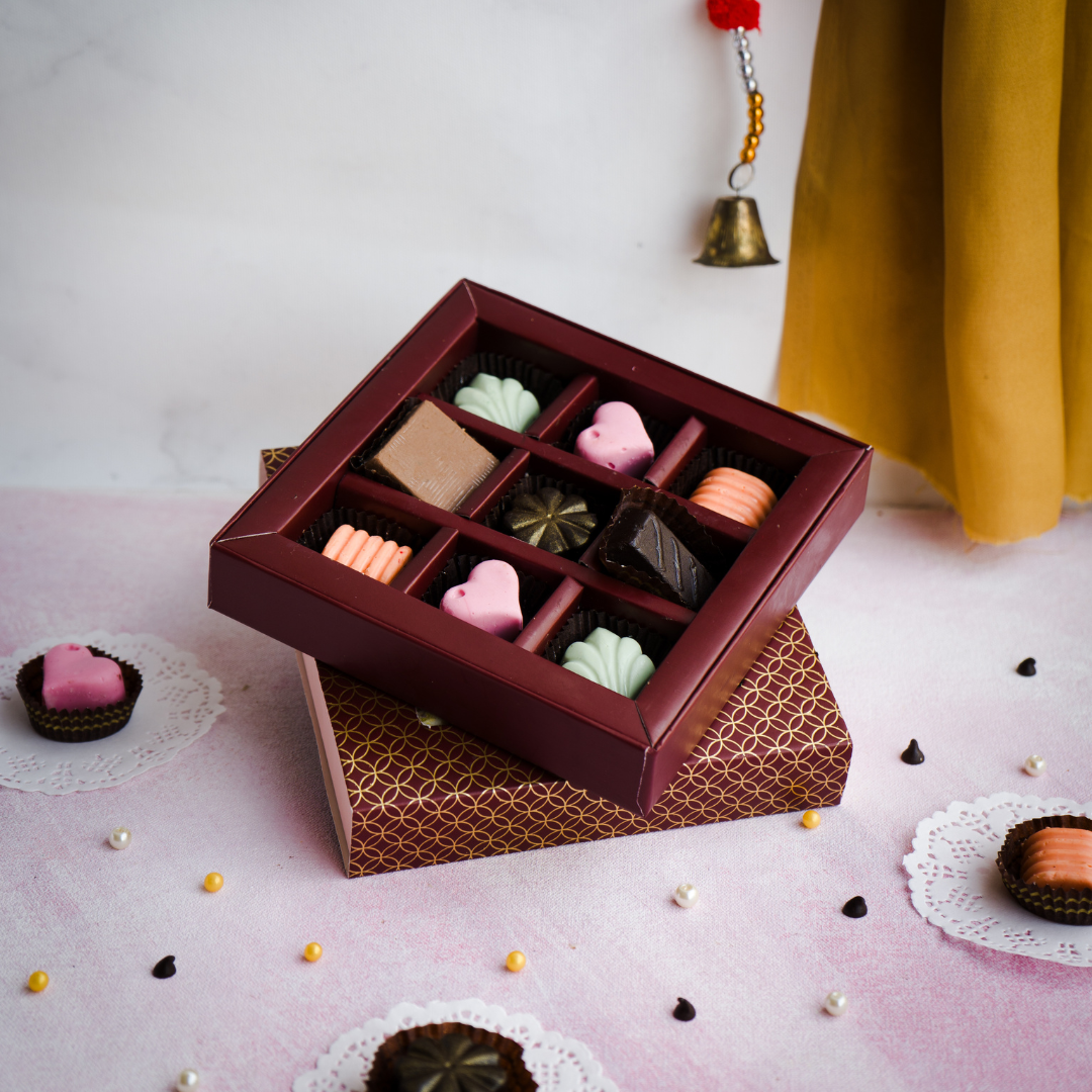 a straight shot of our wedding gift hamper- Box of Royal chocolates costing just ₹450 onwards. yummy chocolates. dream a dozen. Best wedding gift hamper. best desserts in Bangalore. Best desserts in india. perfect return gift. wedding favours.