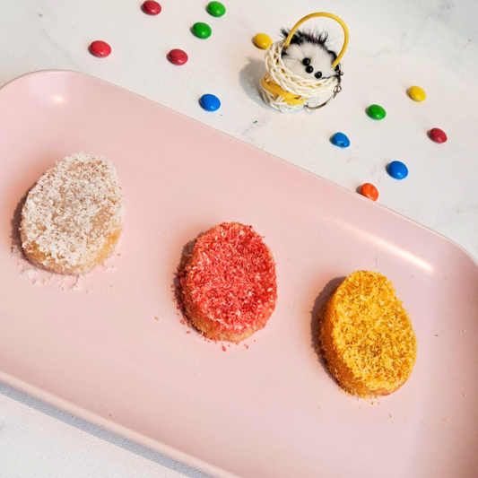 easter cookies, bangalore cookies delivery, easter special, eggless treats, easter treats, lamington, easter lamington