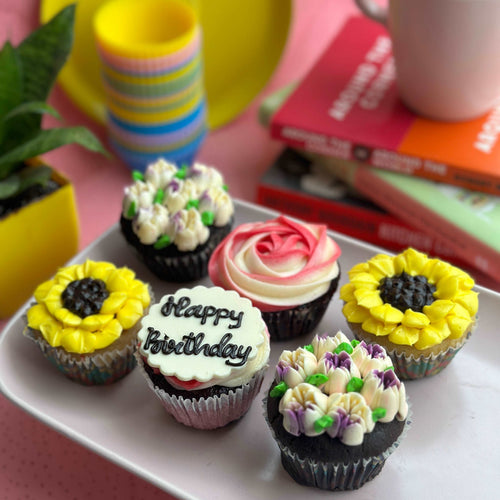 Assorted Happy B'day Cupcakes