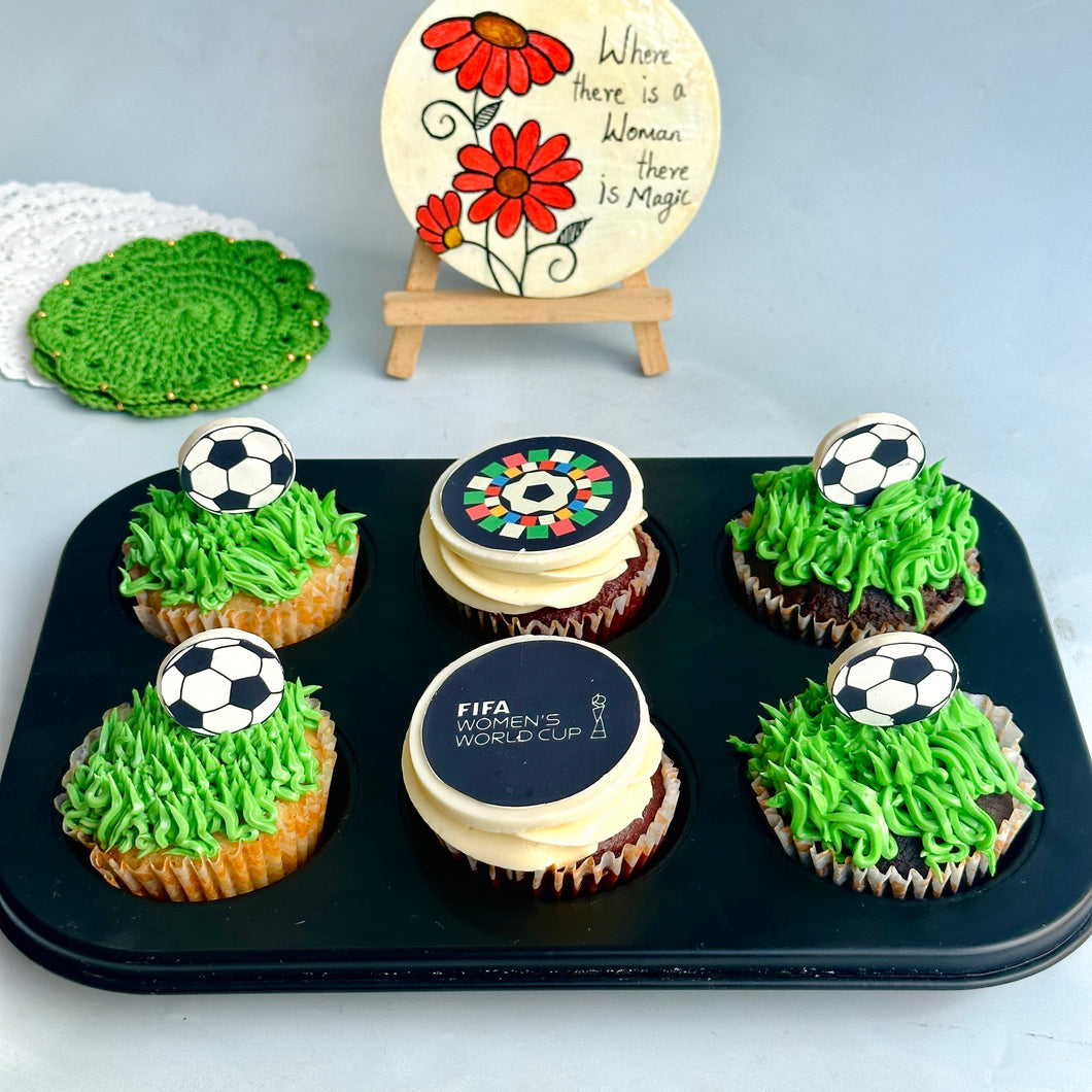 FIFA women's world cup cupcakes. eggless cupcakes. Bangalore cupcakes. best cakes. Fifa cakes. Fifa cupcakes. football. women 