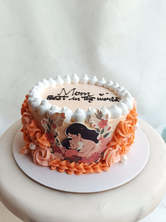 mothers day cake, eggless cake, cake home delivery, customised cake for mom