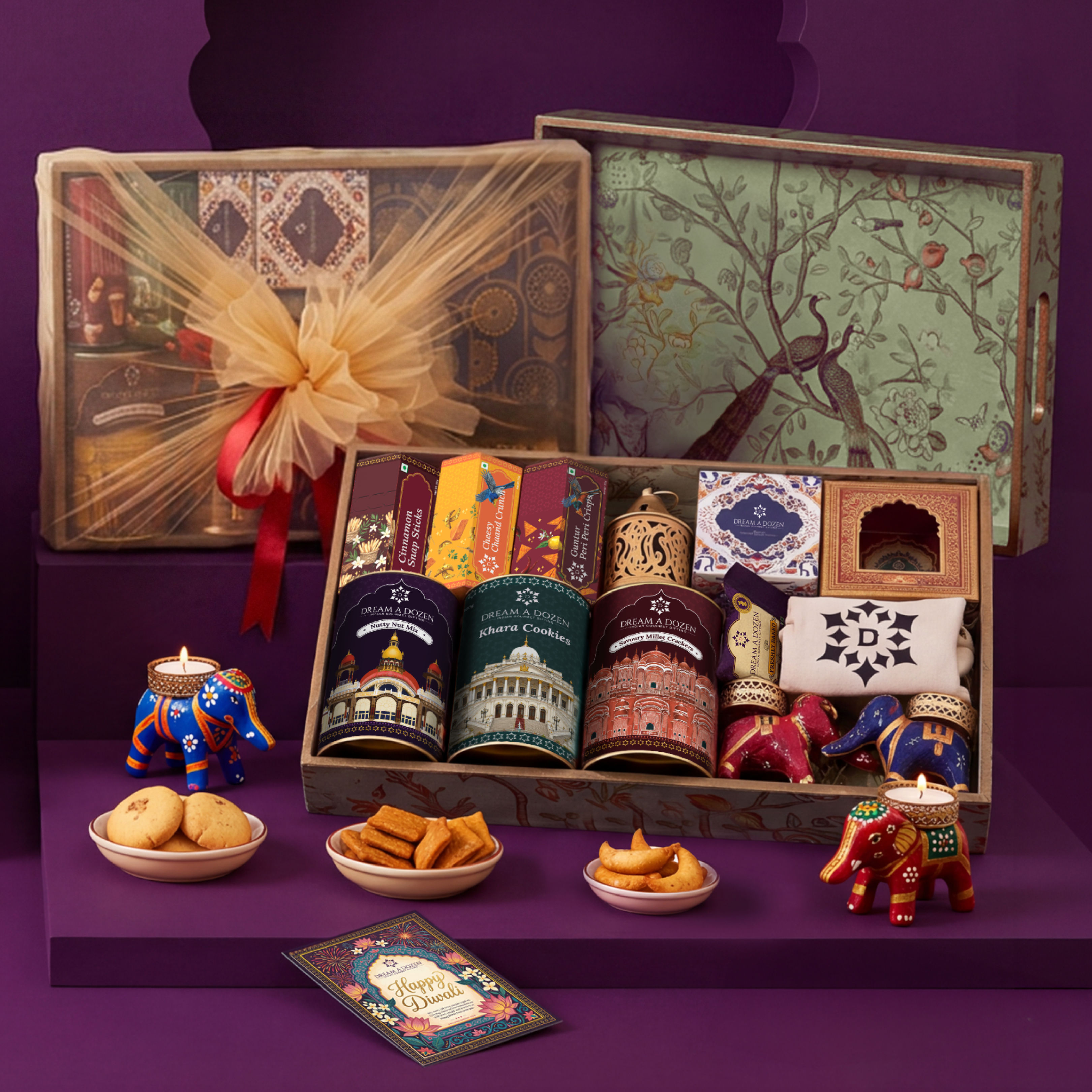 Peacock Treasure Tray | Diwali Gifting