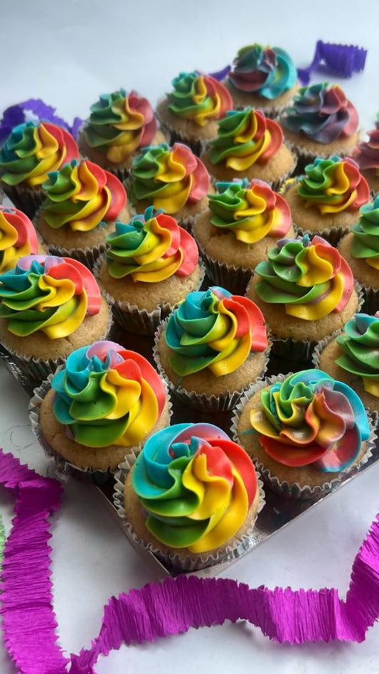 Pride. lgbtq+. Pride month. happy pride cupcakes. eggless cupcakes. rainbow cupcakes, buttercream cupcakes