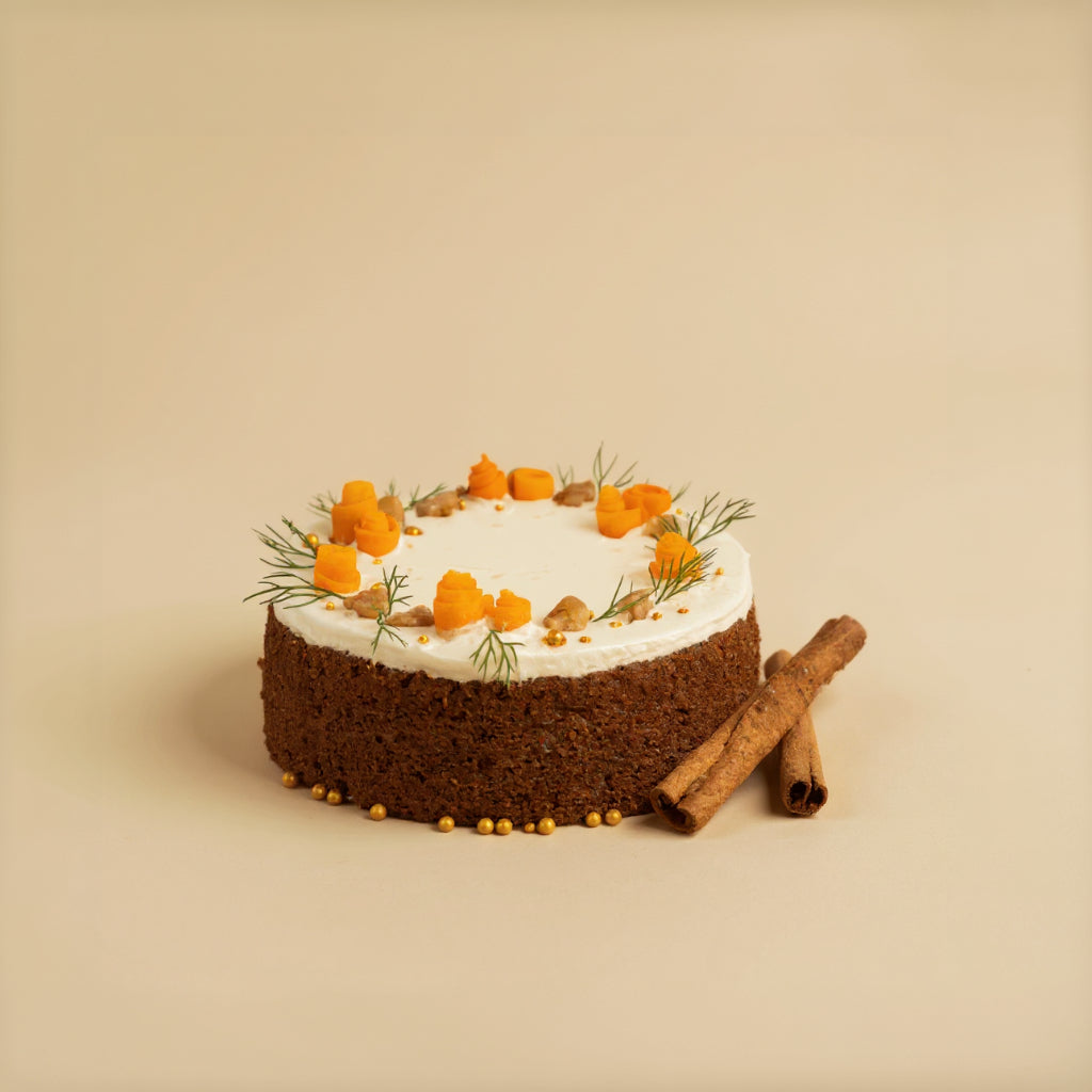 A classic carrot cinnamon cake