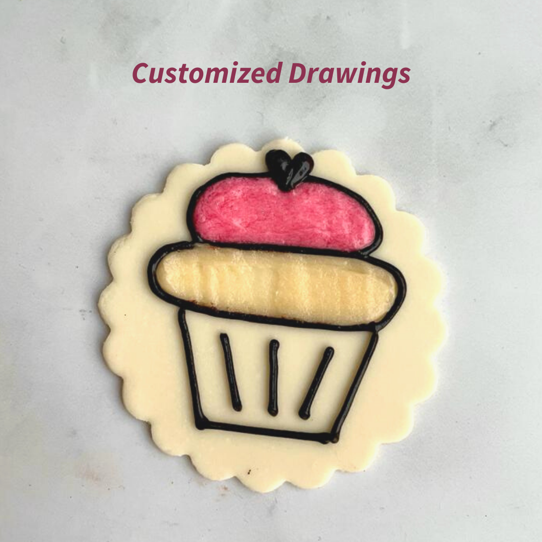 Customizable drawings on choco disc